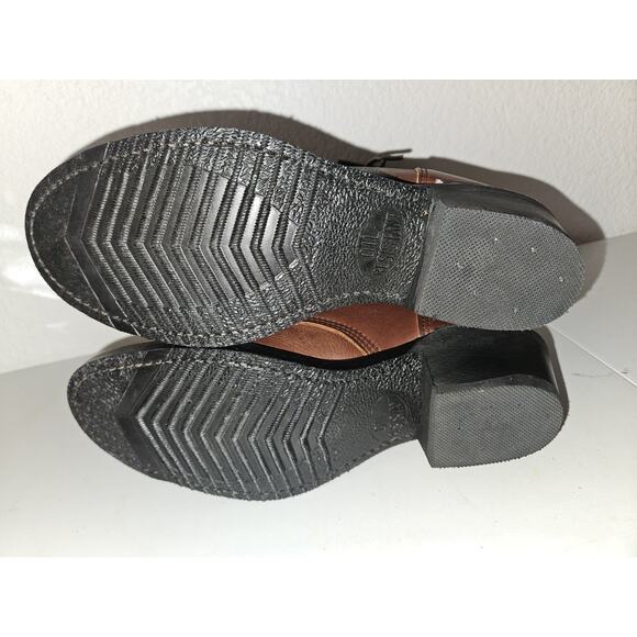 New! Double-H Womens 9 M Boots Kiltie Lace Up Lacer DH9965 Brown Leather Cowgirl - Picture 9 of 11